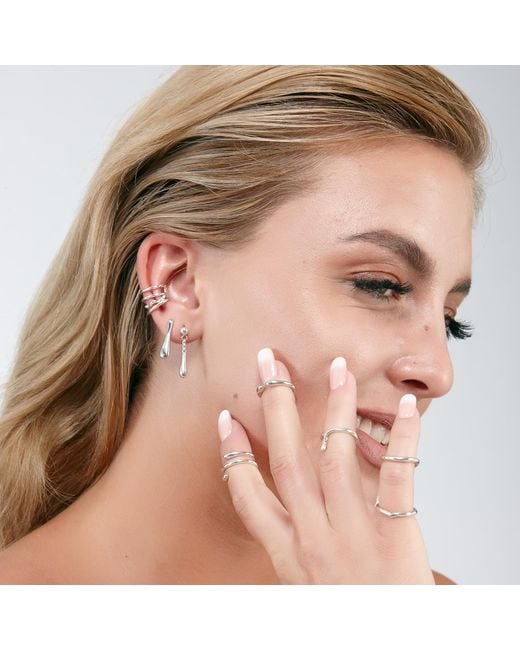 Lucy Quartermaine White Midi Ring With Drip