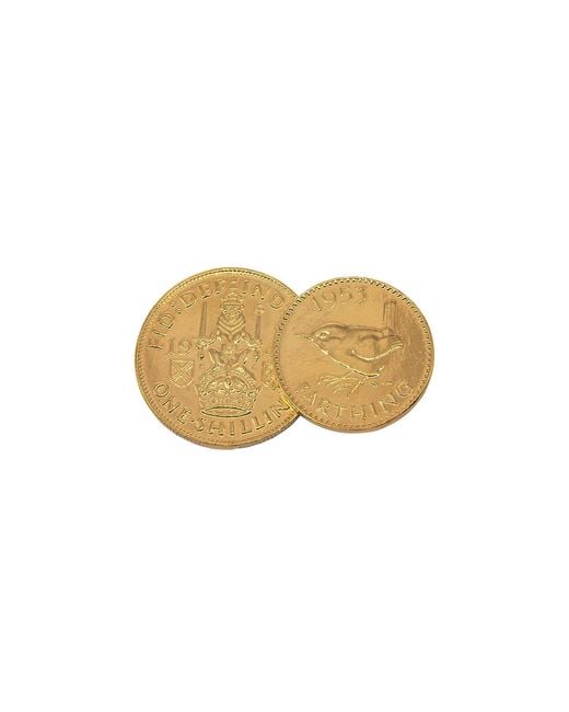 Katie Mullally Metallic Scottish & English Double Coin Pendant Plated Necklace