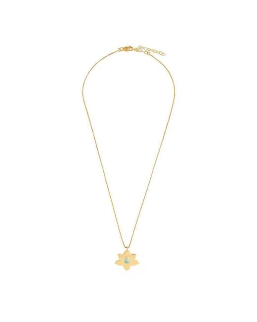 Opium Jewels Metallic Water Lotus Necklace