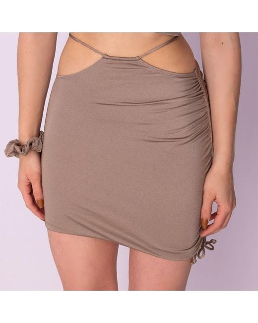 The Delarose Sisters Purple Neutrals Latte Cover Up Skirt