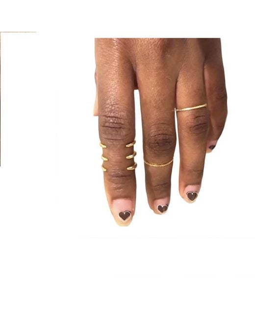 Aki Roc Jewelry White The Hug Midi Ring -Sterling