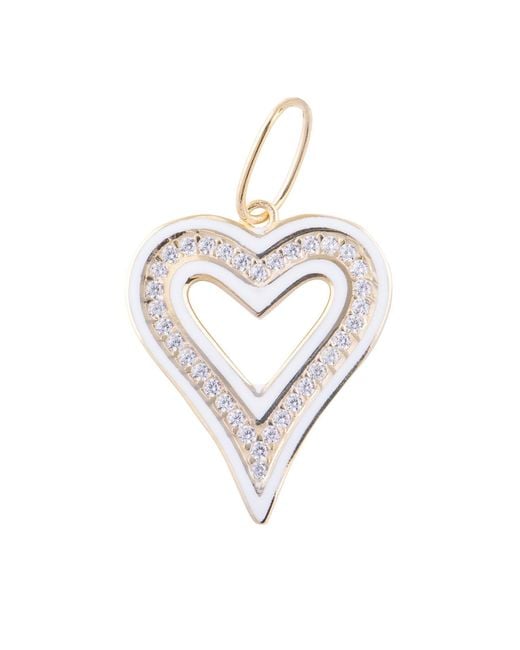 SHYMI Metallic Enamel Open Heart Charm