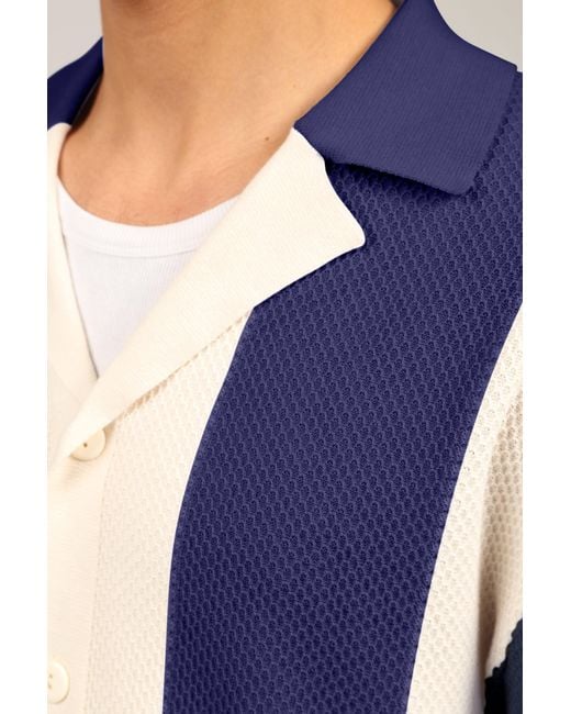 Hay Life Blue Striped Knit Shirt