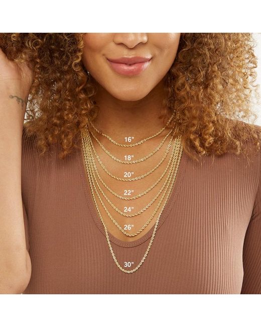 Kylie Harper Metallic Italian Sterling 2Mm Diamond-Cut Rope Chain