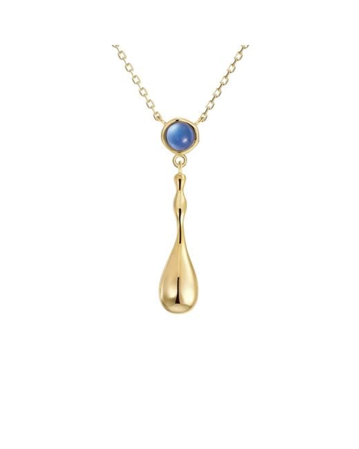 Vanimy Metallic Seren Flow Gemstone Droplet Necklace