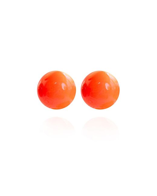 Saule Label Orange Gaia Jumbo Earrings In Crimson Blaze