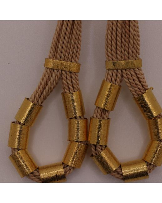 Nart Nature Making Art Metallic Neutrals The Connection Buriti Natural Fiber Earrings