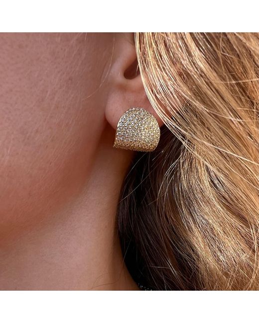 Native Gem Metallic Arc Stud Earrings