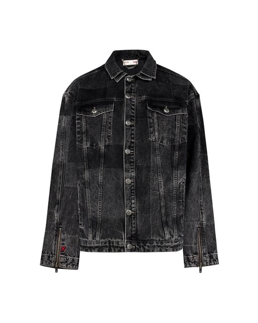 Pcfg Black Your Itch Colorblocked Denim Jacket for men