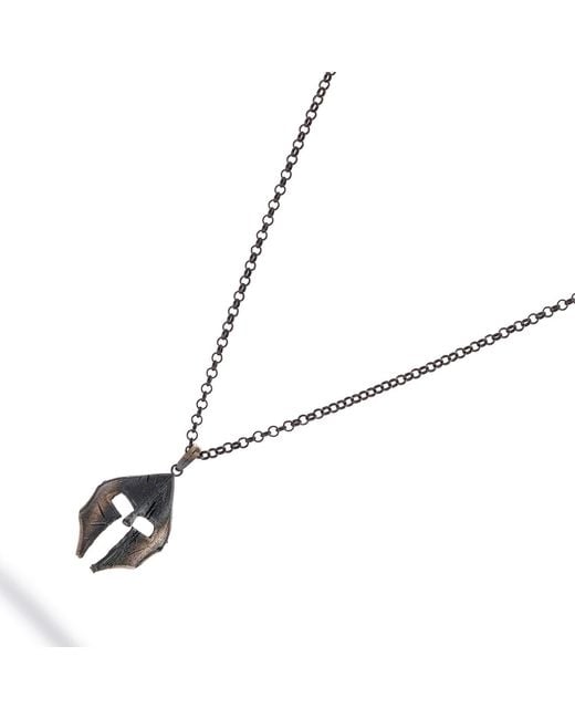Ebru Jewelry Metallic Spartan Warrior Sterling Necklace for men