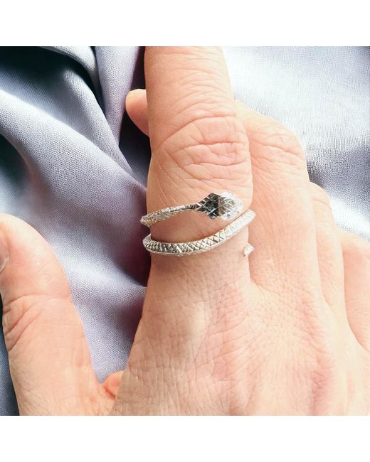 Aki Roc Jewelry Metallic Snake Ring -Sterling