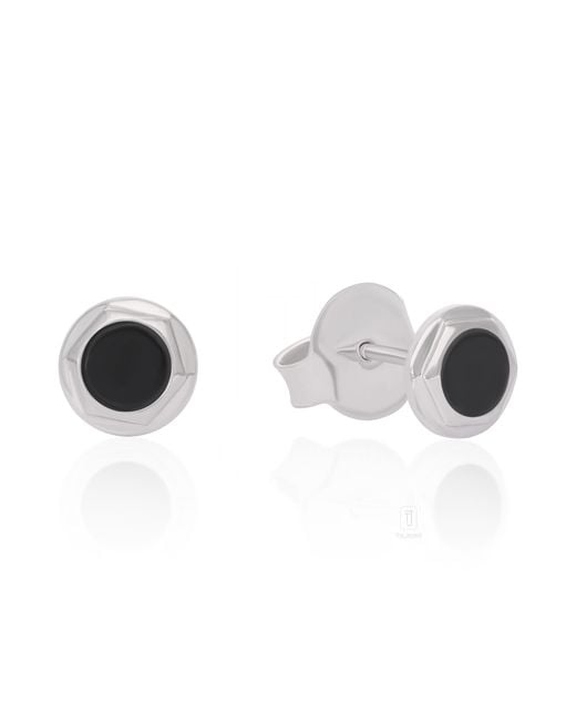 The Jewelz Multicolor Neutrals Shadow Gleam Onyx Earrings for men