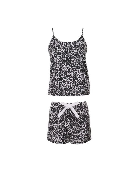 Pretty You London Black Bamboo Cami & Short Pyjama Set