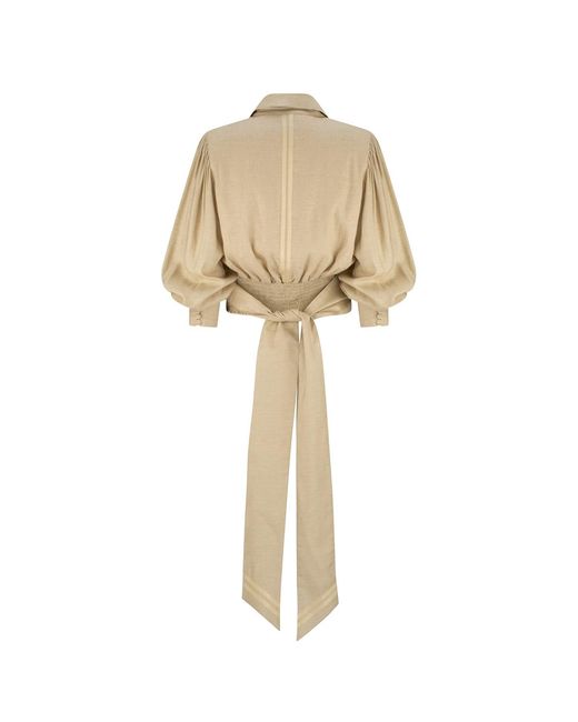 Dref Natural Cosmo Wrap Top