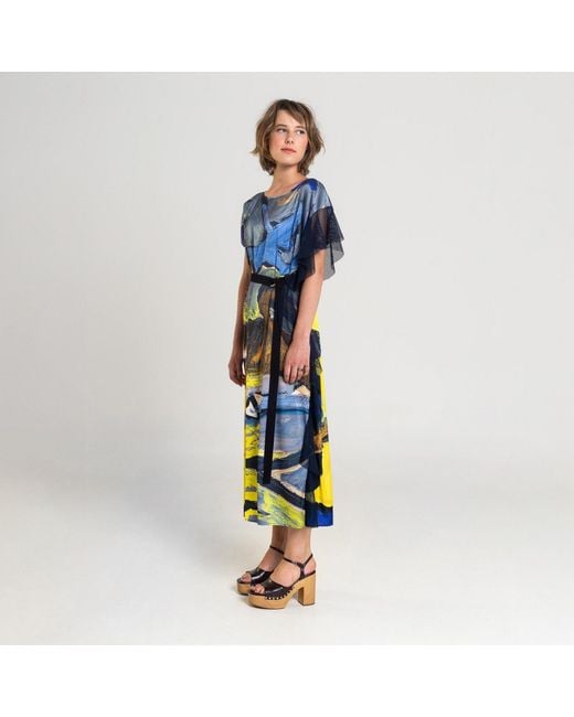 ARTISTA Blue Bird Printed Maxi Dress