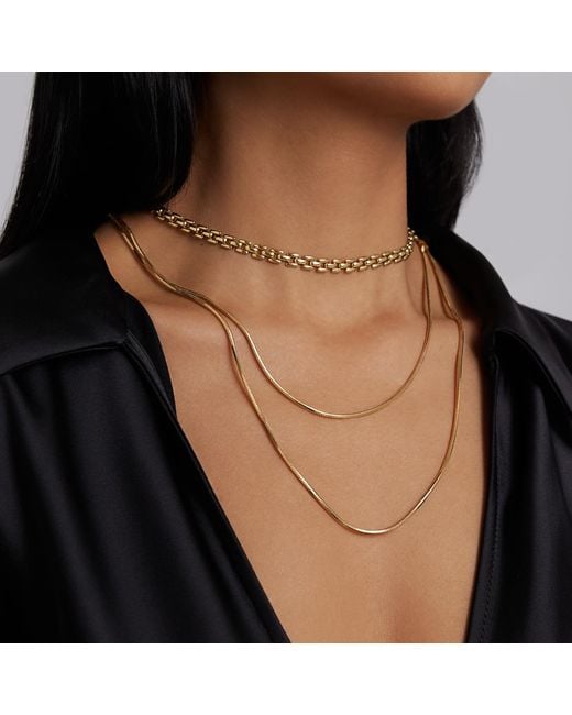 Retro Chic Metallic Rome Chain Necklace