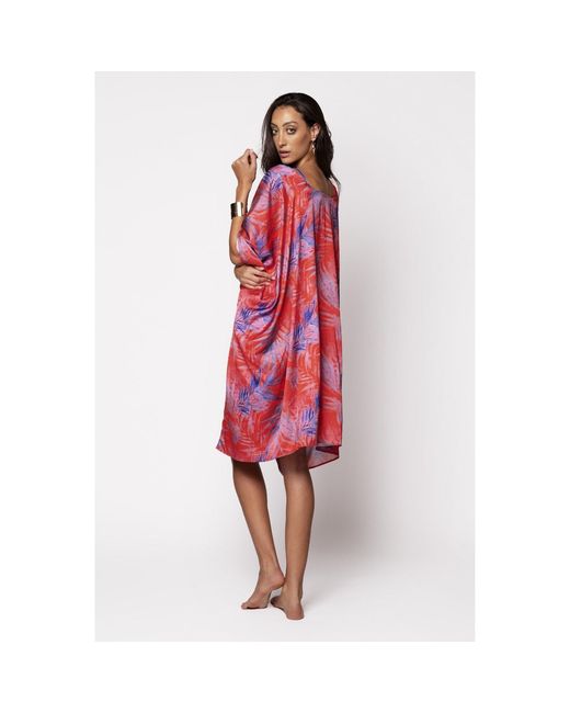 Cherina Beachwear Llc Red Cia Kimono