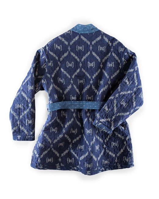 &SONS Trading Co Blue Damsons Hanten Quilted Jacket