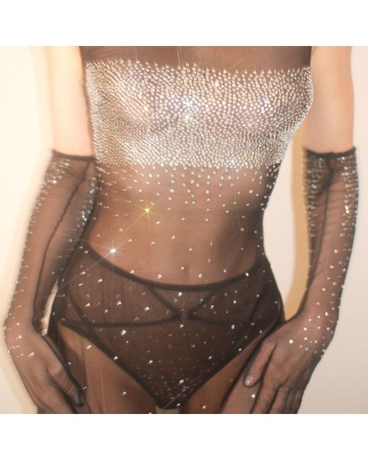 Empress Mimi Gray Astria High-Waist Cheeky With Crystal Details