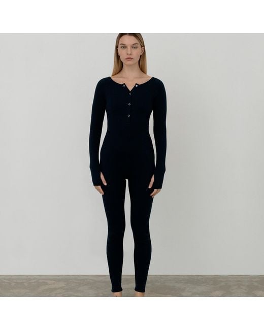 The Koozy Blue Palma Long Sleeve One-Piece