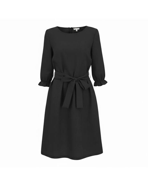 LeMuse Black Emma — Stonewashed Linen Dress With Pockets & Tie Belt