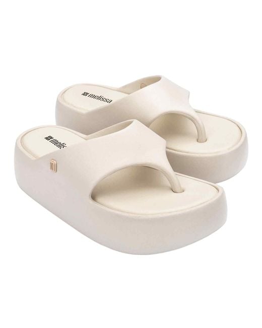 Melissa White Neutrals Free Platform Thong
