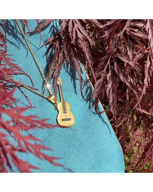 Ninemoo Yellow Enchanted Woods Strum Guitar Necklace