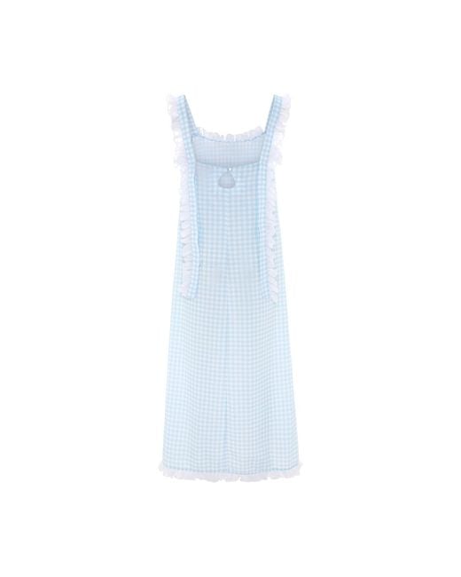 Love Letters X Blue Dolce Gingham Azzurro Sleep Dress