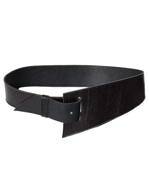Metamorph Black Genuine Leather Waist Belt