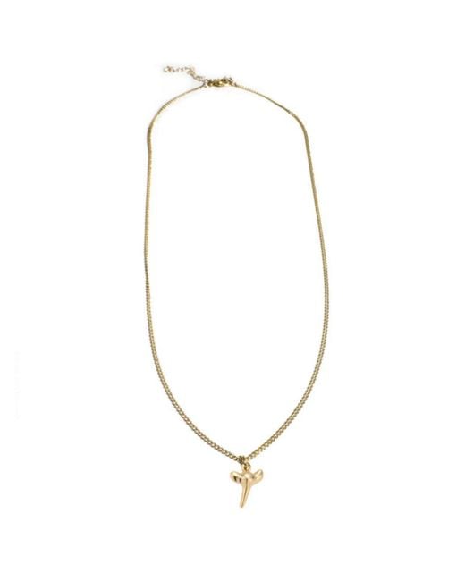 Rachel Nathan Metallic Shark Tooth Necklace