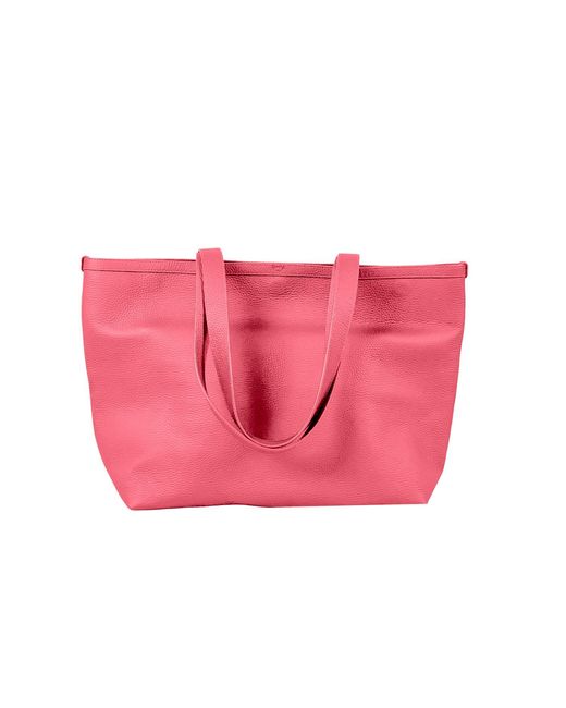 godi. Pink The Eva Handmade Leather Tote Bag
