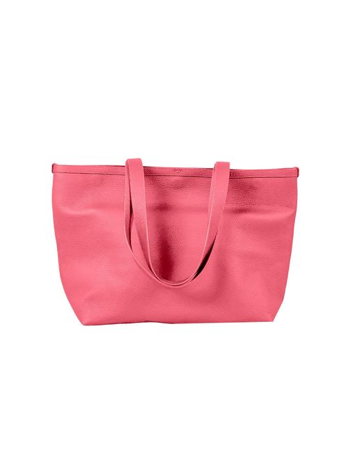 godi. Pink The Eva Handmade Leather Tote Bag