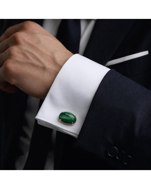 Bounkit Green Ryan Cufflinks Malachite for men
