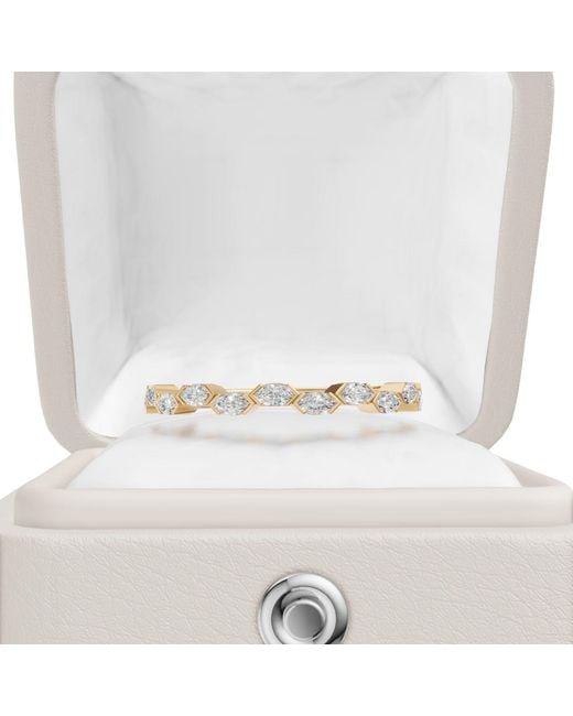 Aya Fine Jewelry Metallic Marquise Cut Lab Grown Diamond Eternity Ring