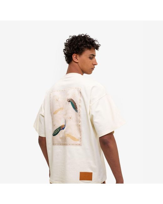 PLACE OF ELMS Natural Peacock Lovers T-Shirt for men