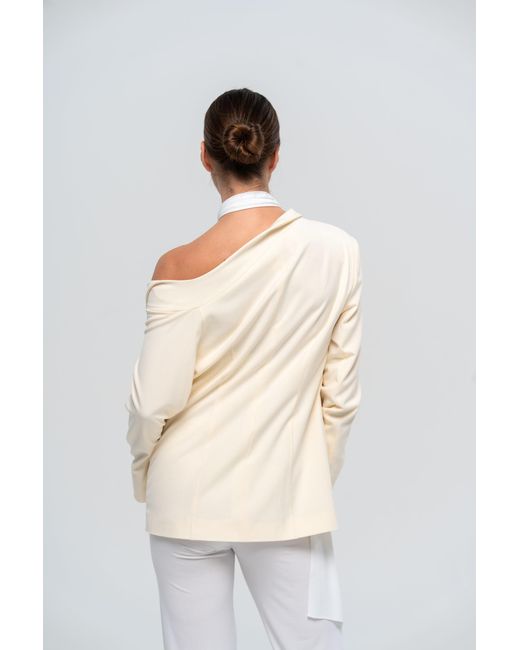The Ethos Studio White Lyra Blazer