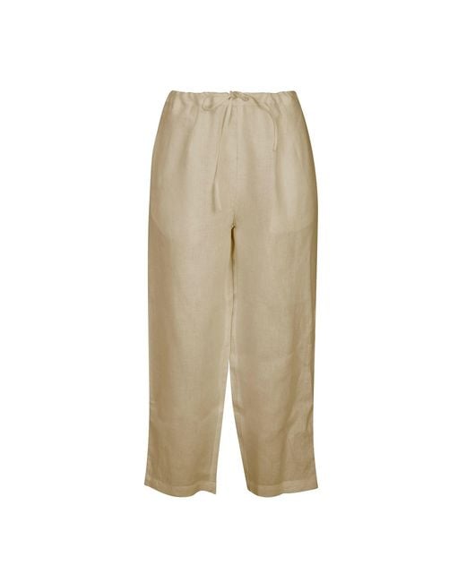 NoLoGo-chic Natural Neutrals Garment Washed Trouser Linen