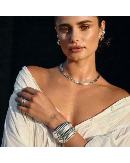 Stone Fruit White Barrel Cuff