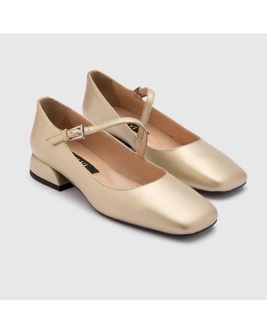 Ilvi Natural Ceiba Leather Ballerina