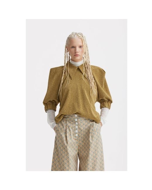 Julia Allert Natural Neutrals Button Front Palazzo Trousers – Printed