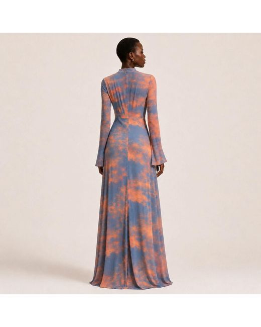 Chuks Collins Blue Sunset Mesh Gown