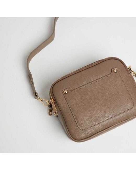 Betsy & Floss Brown Sienna Crossbody Bag In Dark Taupe