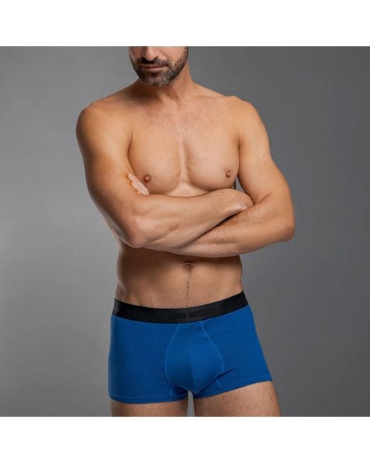 Zd - Zero Defects Blue Akiles Trunk – Breathable & Soft Soy Fiber for men