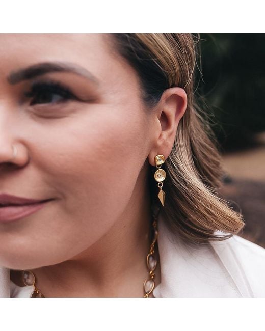 Loni Paul Jewelry Metallic Matte Shield Dangle Earrings