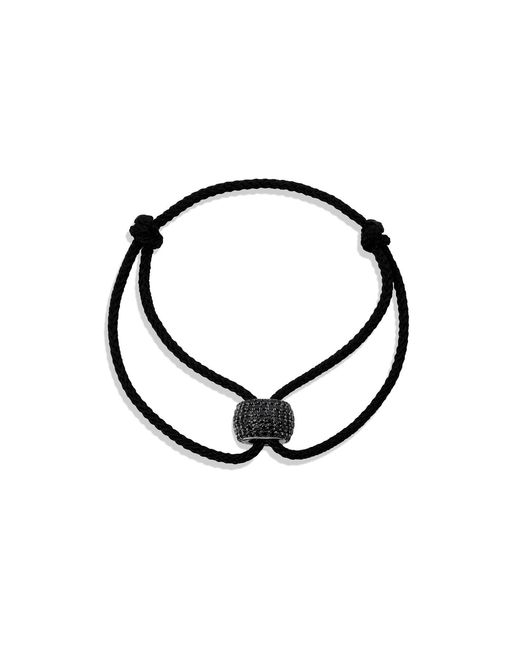SHYMI Black Pave Bead Charm Cord Bracelet