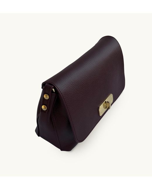 Apatchy London Purple The Maisie Maxi Port Leather Bag
