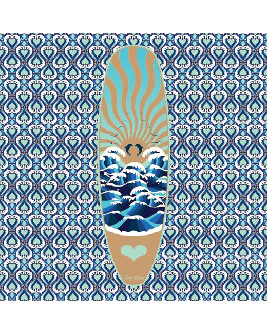 Henelle Blue Surfrider Kimono
