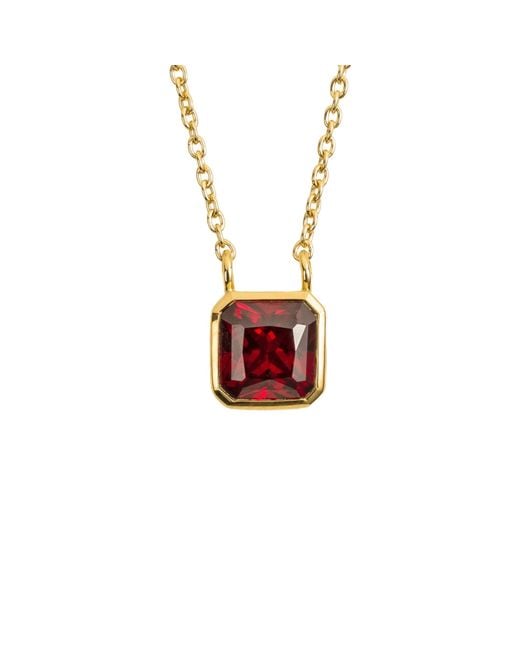 Juvetti White Margo Necklace Set With Ruby