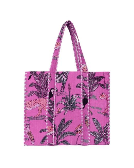 Conscious Yoga Collective Purple The Ultimate Velvet Jungle Tote