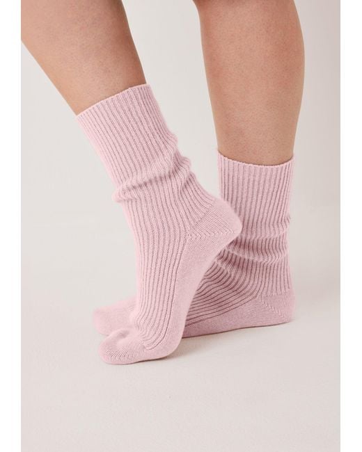 Loop Cashmere Pink Cashmere Sock